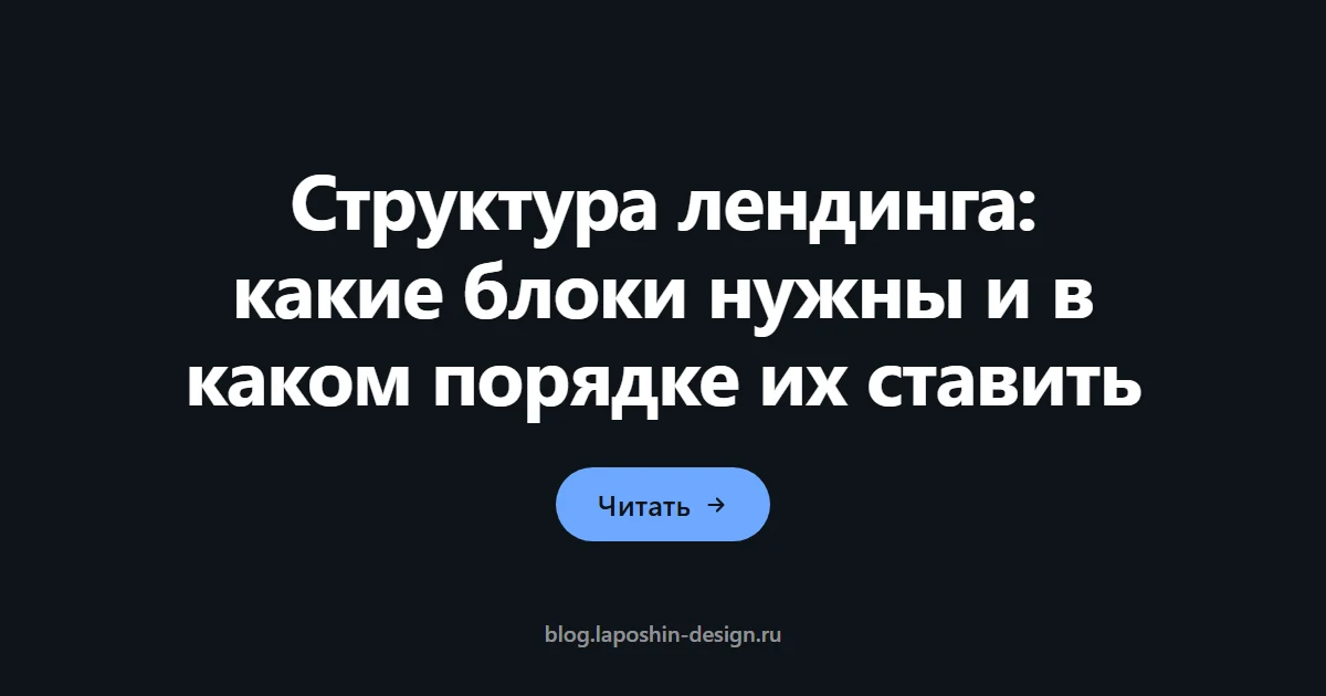 Структура лендинга: какие блоки нужны и в каком порядке их ставить